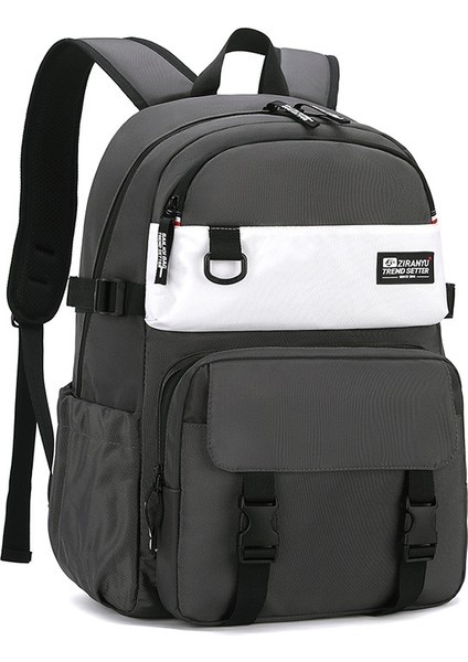 Lovehome Düz Renk Çocuk Sırt Çantası - Gri (Yurt Dışından)