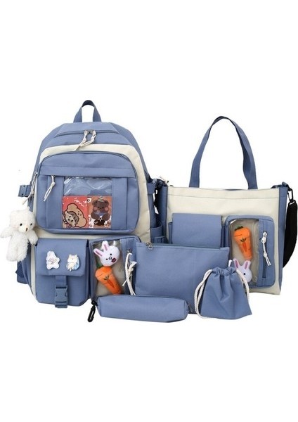 Dört Parçalı Okul Çantası Hafif Büyük Kapasiteli Sırt Çantası (Yurt Dışından)