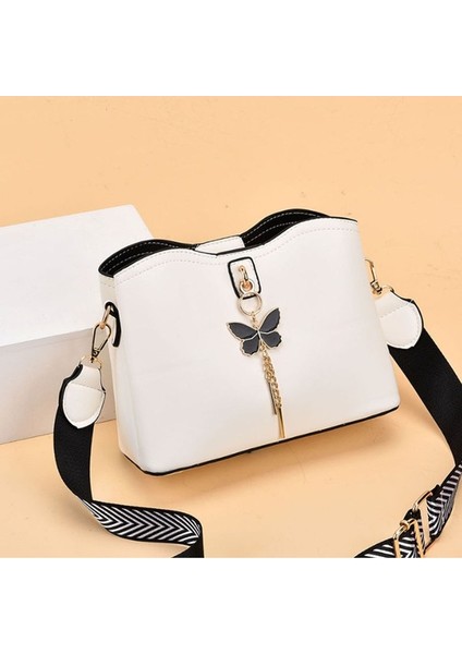 Beyaz Omuz Çantası: Şık Pu Deri Çanta (Yurt Dışından) indirimleri