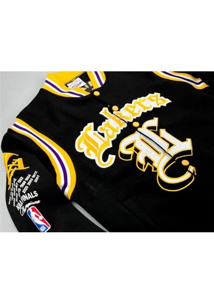 Erkek Lakers Kolej Ceket Siyah modelleri