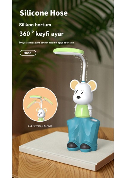 USB Şarj Edilebilir Gece Lambası Öğrenme Okuma Göz Koruması Masa Lambası Karikatür LED Işık Yatak Odası Gece Lambası (Yurt Dışından) fırsatları