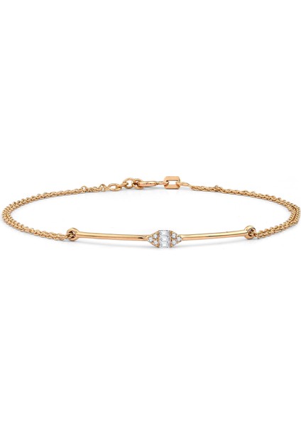 0.08 Karat Pırlanta Baget Bileklik