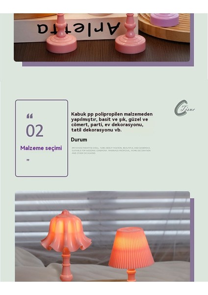 Şeffaf Kristal Projeksiyon Ortam Işığı LED Gece Lambası Ins Dekoratif Süs Küçük Masa Lambası (Yurt Dışından)