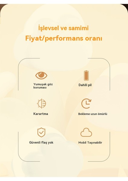 Yatak Odası Masaüstü Mini Süs Masa Lambası Doğum Günü Hediyesi Internet Ünlü Yaratıcı Şarj Sevimli Bulut Gece Lambası (Yurt Dışından)