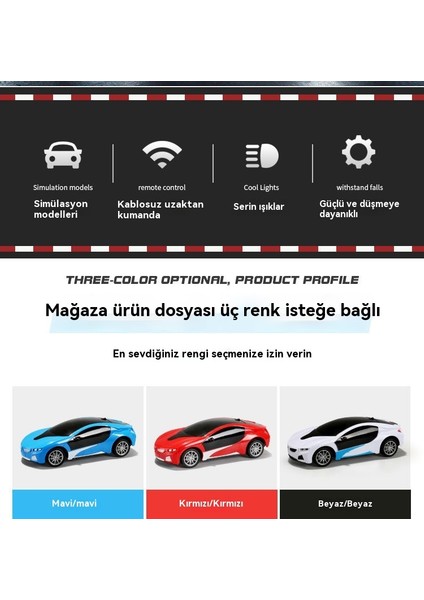 Uzaktan Kumandalı Araba Kablosuz Aydınlatma Uzaktan Kumandalı Araba Elektrikli Oyuncak Yarış Oyuncak Spor Araba Modeliaraba1. (Yurt Dışından) fiyatları