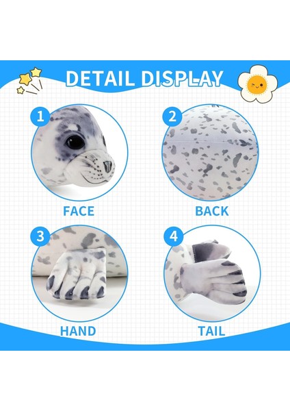 LWJG120。SEAL Peluş Yastık, Yumuşak ve Sevimli Kız Peluş Oyuncak, Çocuklar Için Okyanus Balığı Peluş Oyuncak, Yetişkin Hediyeleri, Doğum Günü Partisi Hediyeleri (Küçük (12 Inç)) (Yurt Dışından) fırsatları