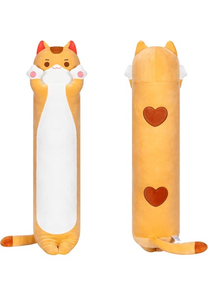 LWJG120。UZUN Kedi Peluş Yastık, 20 Inç Sevimli Kahverengi Kedi Dolması Hayvan Yumuşak Peluş, Turuncu Yavru Kedi Peluş Yastık Oyuncak Küçük Çocuklar Için (Yurt Dışından) fiyatları