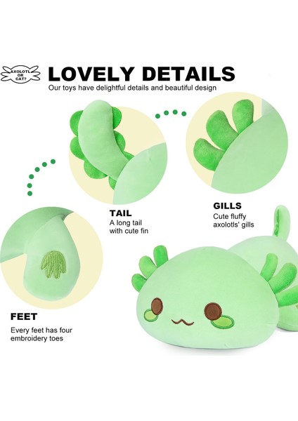 LWJG120。SEVIMLI Salamander Peluş Oyuncak, Yumuşak Dolması Hayvan Salamander Peluş Yastık, Kawaii Çocuk Peluş Oyuncak (Yeşil Semender, 16 Inç) (Yurt Dışından) fırsatları