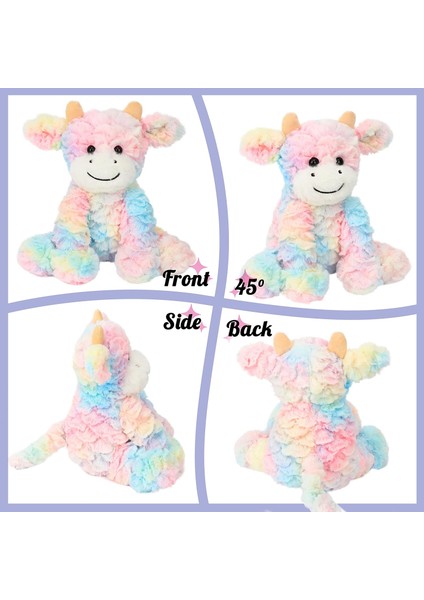 LWJG120。SEVIMLI Peluş Inek Oyuncak Renkli Yumuşak Yumuşak Doldurulmuş Hayvan Sevimli Doğum Günü Oğlan Kız Çocuk Yürümeye Başlayan Gökkuşağı 9 Inç (Yurt Dışından) fırsatları