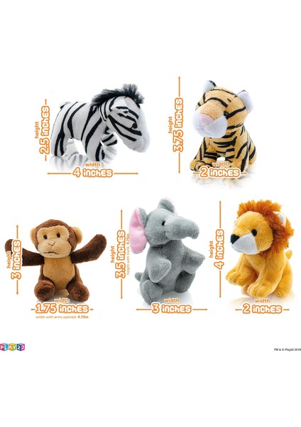 LWJG120。PELUŞ Konuşan Doldurulmuş Hayvan Orman Seti Taşıyıcılı Peluş Oyuncak Seti, 6 Parçalı Bebek Seti Doldurulmuş Hayvanlar Doldurulmuş Fil, Kaplan, Aslan, Zebra, Maymun Içerir (Yurt Dışından)