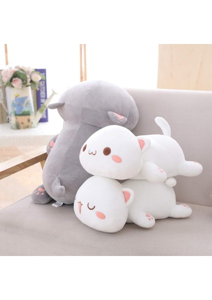 LWJG120。KEDI Peluş Yastık Yumuşak Yavru Kedi Doldurulmuş Hayvan Oyuncak Çocuk Hediyesi (Beyaz Eğimli Gözler 25,5 Inç) (Yurt Dışından) fırsatları