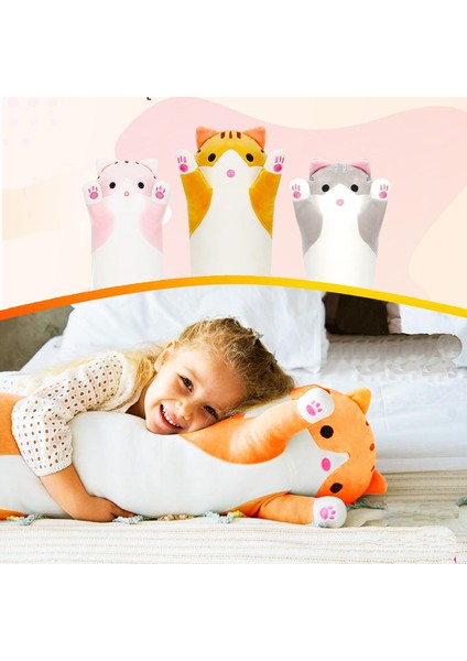 LWJG120。SEVIMLI Karikatür Kedi Yumuşak Yastık - Çocuklar ve Kızlar Için 19.6 Inç Peluş Hayvan Oyuncak (Uzun Sarı Kedi) (Yurt Dışından) fırsatları