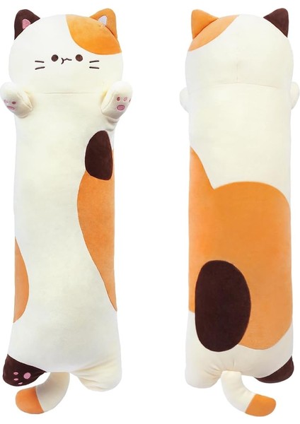 LWJG120。PELUŞ Kedi Yumuşak Çocuk Peluş Oyuncak Yastık Uzun Pamuk Yavru Kedi Sevimli Oyuncak Doldurulmuş Hayvan Oyuncak Kızlar Için (Gri 50CM/19.7IN) (Yurt Dışından)