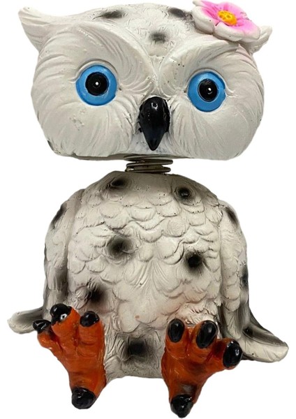 Bobblehead Baykuş Heykeli Dekor Üstü Süsü Girişi (Yurt Dışından)