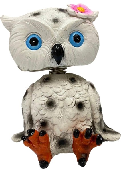 Bobblehead Baykuş Heykeli Dekor Üstü Süsü Girişi (Yurt Dışından)