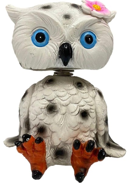 Bobblehead Baykuş Heykeli Dekor Üstü Süsü Girişi (Yurt Dışından)