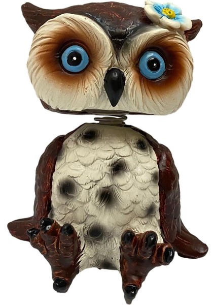 Bobblehead Baykuş Heykeli Baykuş Figürleri Heykel Dekorasyonu Süsleme (Yurt Dışından) modelleri