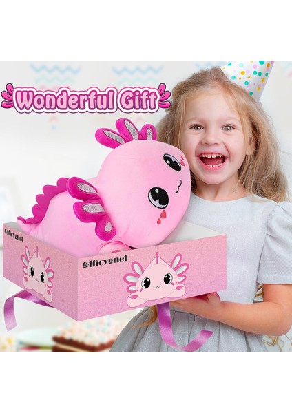 LWJG120。PELUŞ Oyuncak, 13 Inç Yumuşak Doldurulmuş Hayvan Peluş Oyuncak, Sevimli Axolotl Peluş Oyuncak, Çocuklar Için Peluş Bebek, Pembe Axolotl Carry Boys Kızlar Için Hediye (Yurt Dışından)