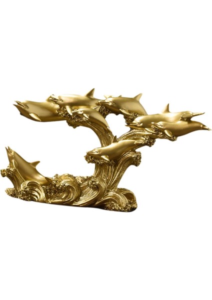 Yunuslar Heykeli Hediye Dekorasyonu Hayvan Dekorasyonları Masa Tezgahı Ev Bakır Altın (Yurt Dışından) indirimleri