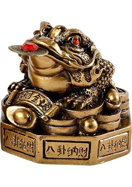 Kurbağaları Heykeli Üç Bacaklı Feng Shui Para Kurbağaları Ev Hediyesi (Yurt Dışından)