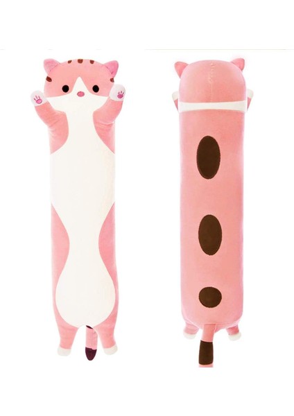 LWJG120。SEVIMLI Peluş Kedi Bebek Karikatür Yumuşak Peluş Yavru Yastık Uyku Yastığı Bebek Oyuncak Hediye Çocuklar Için (Kahverengi 50 Cm/19.6in) (Yurt Dışından)