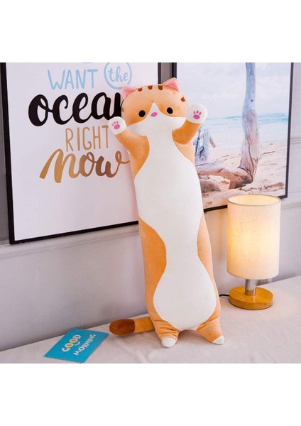LWJG120。SEVIMLI Peluş Kedi Bebek Karikatür Yumuşak Peluş Yavru Yastık Uyku Yastığı Bebek Oyuncak Hediye Çocuklar Için (Kahverengi 50 Cm/19.6in) (Yurt Dışından) modelleri