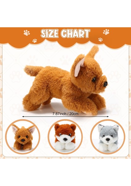 LWJG120。3 Set 7.87 Inç Köpek Doldurulmuş Hayvanlar Peluş Köpek Yastık Oyuncaklar Peluş Köpek Noel Kız Çocuklar Için Set Parti Iyilik Doğum Günü Ev Dekor (Pomeranian Chihuahua Colora) (Yurt Dışından) fiyatları