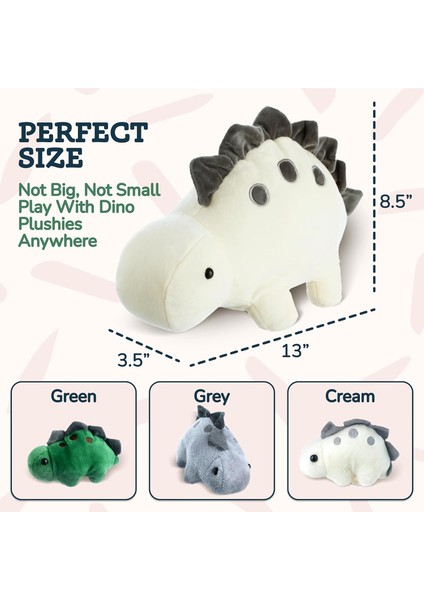 LWJG120。DINOZOR Peluş Oyuncak - Karnında 3 Bebekli Stegosaurus Anne - Yaratıcı Oyunlar Için Sevimli Dinozor Peluş Oyuncak - 3 Yaş ve Üzeri Çocuklar Için Peluş Oyuncak (Yurt Dışından)