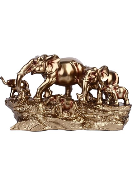 Fil Heykeli Şınma I Kitaplıklar Için Fil Dekoru Beş Kiş Aile (Yurt Dışından) modelleri