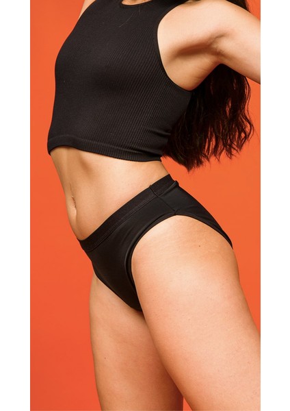 #izbırakmaz Siyah Longer Period Slip Süper Emici Sızdırmaz Regl Adet Külot modelleri