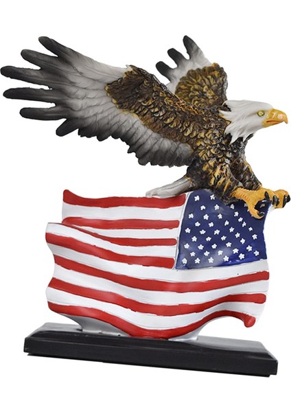Kel Kartal ve Amerikan Bayrağı Figürlü Süsleme Raf Veranda Kitaplık 20X15X23CM (Yurt Dışından) fırsatları