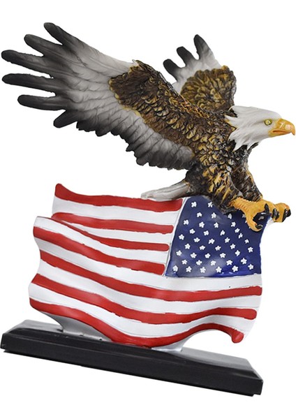 Kel Kartal ve Amerikan Bayrağı Figürlü Süsleme Raf Veranda Kitaplık 20X15X23CM (Yurt Dışından) indirimleri