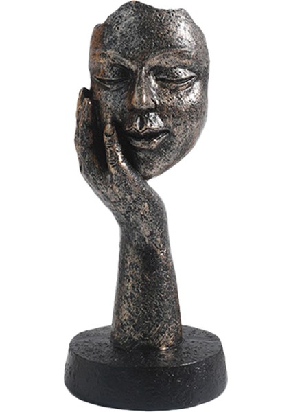 Koleksiyonluk Heykelcik Yüz Heykel Düşünür Heykelleri Soyut Figür El Sanatları 15CMX6.5CM (Yurt Dışından)