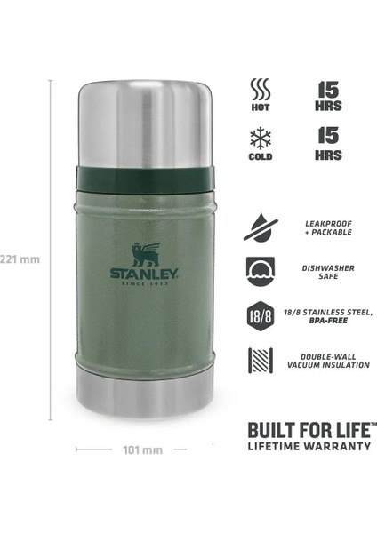 Klasik Yemek Termosu 0.70 Lt - Hammertone Green