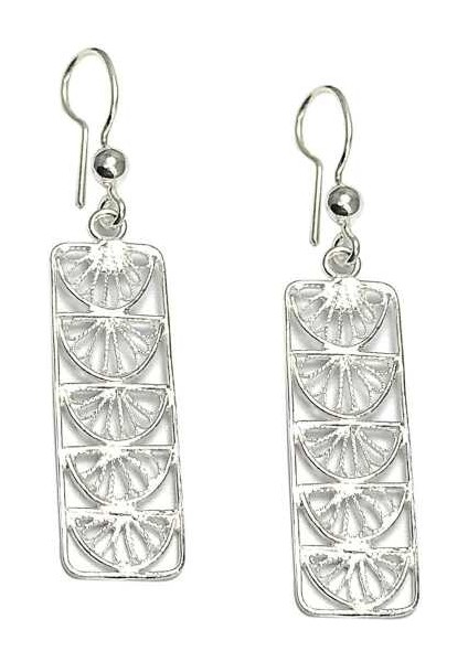 Kadın Gümüş Uzun Model Telkari Küpe 2020099