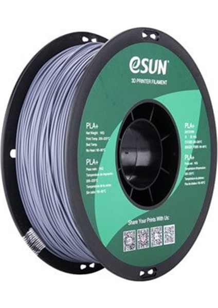 Urhanshop Esun Gri Pla+ Filament 1.75MM 1 kg Plus