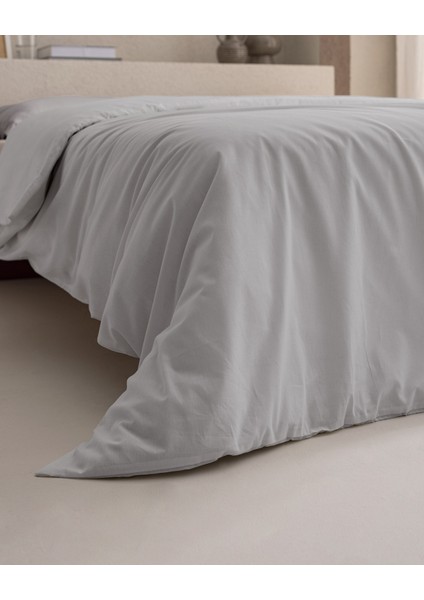Manon Çift Kişilik %100 Pamuk Ranforce Düz Nevresim - Gri fiyatları