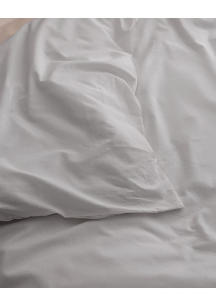 Manon Çift Kişilik %100 Pamuk Ranforce Düz Nevresim - Gri indirimleri