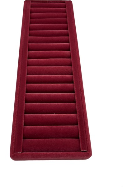 Yerli Üretim Süet Kaplama Bordo Renk Sosisli 35/11 cm Bileklik Kelepçe Tablası