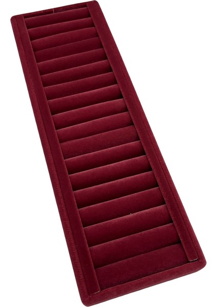 Yerli Üretim Süet Kaplama Bordo Renk Sosisli 35/11 cm Bileklik Kelepçe Tablası