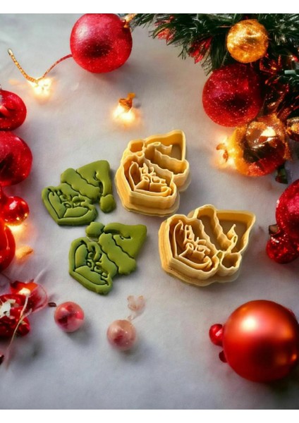 Grinch Santa Kurabiye Kalıbı/hamur Şekillendirici