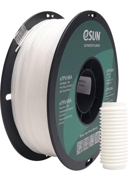 Urhanshop Esun ETPU-95A Filament Beyaz 1,75MM 1kg