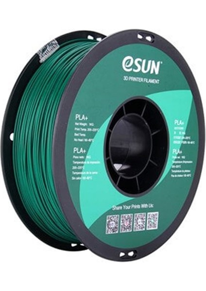 Urhanshop Esun Yeşil Pla+ Filament 1.75MM 1 kg Plus