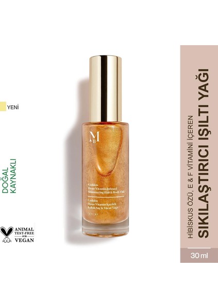 Golden Hour Vitamin İçerikli Işıltılı Saç ve Vücut Yağı 30 ml