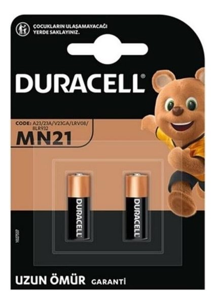 Pil Özel Alkalin MN21 12 Volt 2'li Paket