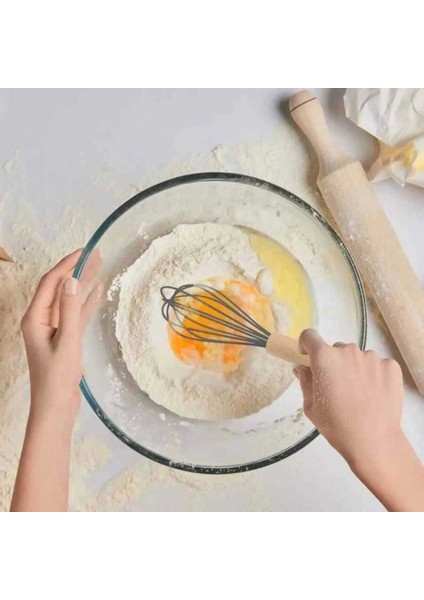 Silikon Çırpıcı 23 cm Ahşap Sap (Sap-30)