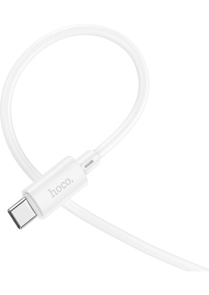 X88 60W 3A Type-C to Type-C Iphone Android Uyumlu Hızlı Şarj Veri Kablosu Beyaz 1 metre