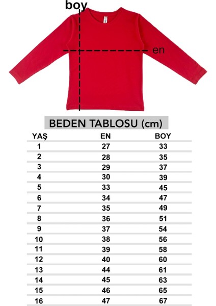 Kız Erkek Unisex Çocuk 3'lü Set Basic Tasarım Mevsimlik Uzun Kollu Tişört badi