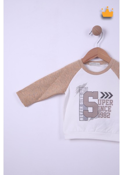 Babyhola 6-24 Ay Never Give Up Erkek Bebek Çocuk Eşofman 12037 modelleri
