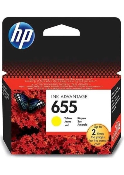 Hp Sarı Orijinal Kartuş 655-CZ112AE